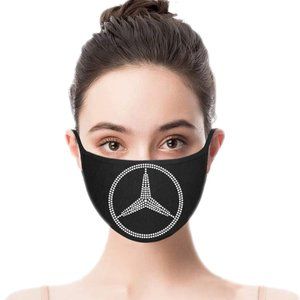 Mercedes Emblem Blingy Rhinestone Mask